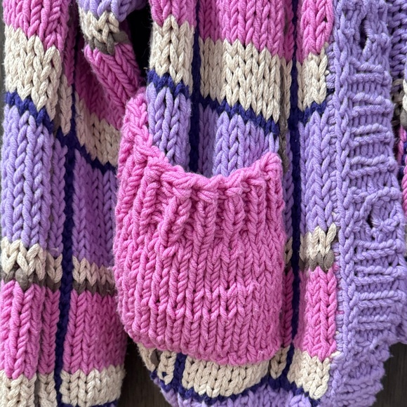 Natasha Zinko Pink and Purple Knit Cardigan - Picture 3 of 8